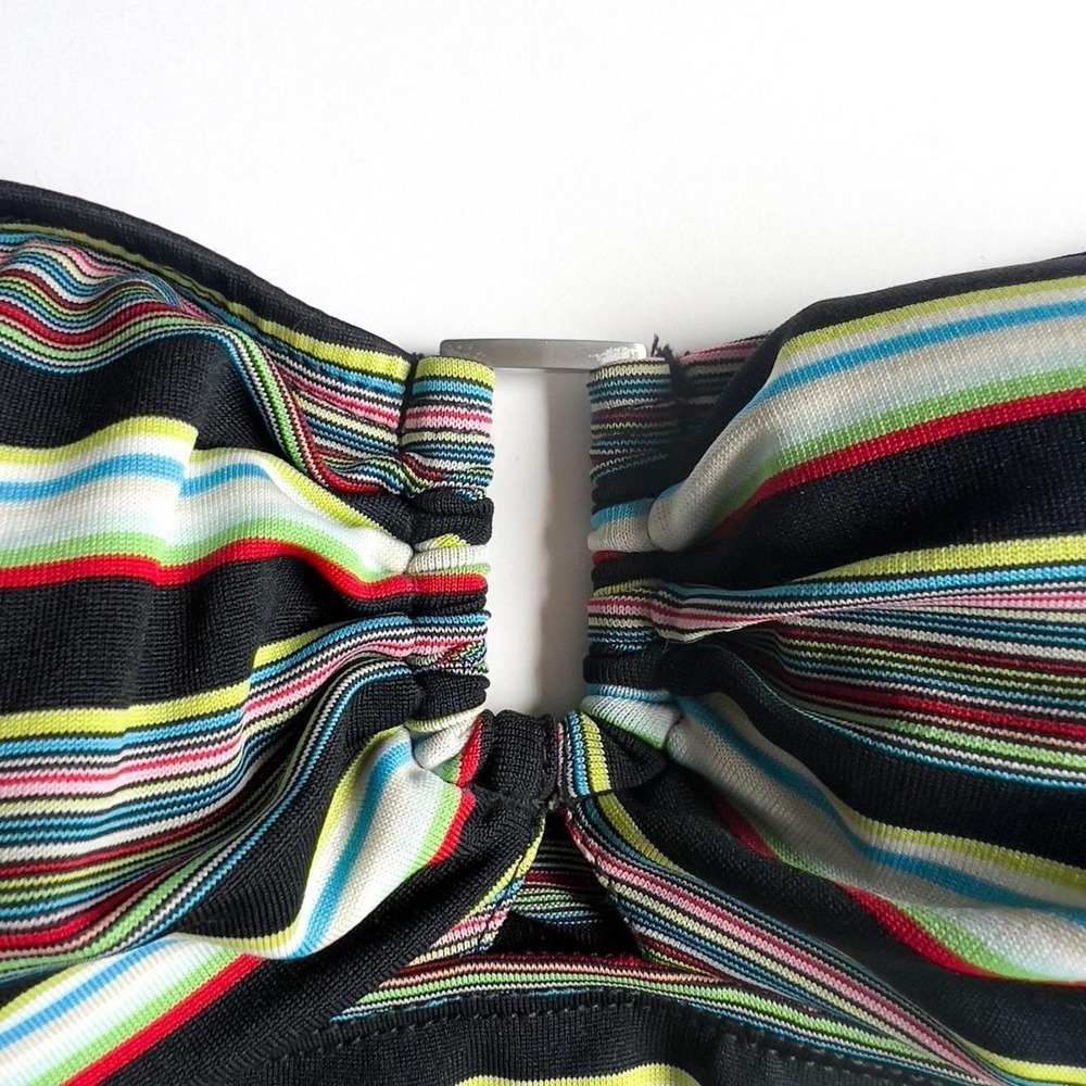 Y2K/90s Vintage Kenneth Cole Reaction Striped Halter Top - Picture 5 of 7